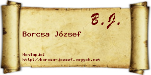 Borcsa József névjegykártya