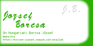 jozsef borcsa business card